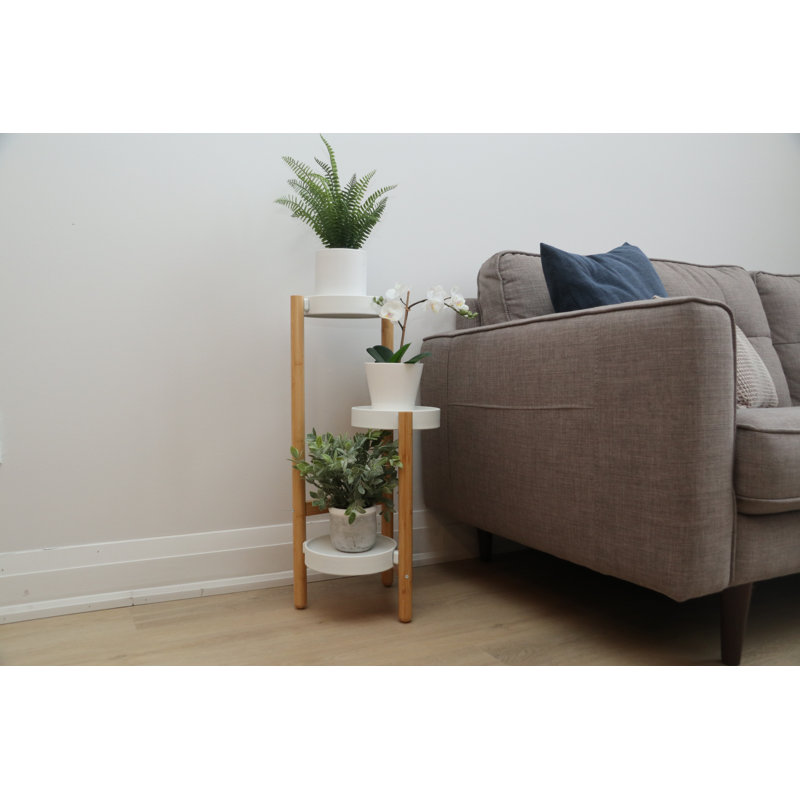 Latitude Run® 3Tier Bamboo Plant Stand to Round MultiTiered Plant
